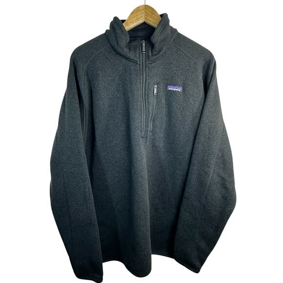 Men's Patagonia Better Sweater Size XXL Gray Fleece 1/4 Zip Long Sleeve Jacket - Picture 1 of 7